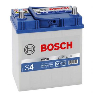 Bosch Silver S4 akkumulátor, 12V 40Ah 330A japán J+, 0092S40180 (Honda Jazz GD, GE)